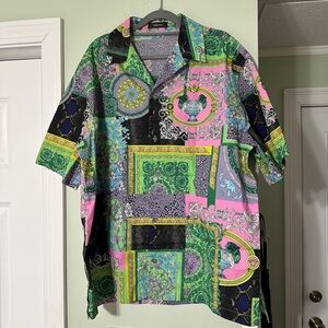 Versace Baroque Patchwork Cotton Shirt IT 56 (XL/XXL)